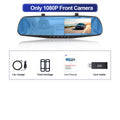 Dashcam Car Dvr 4.3 Inch Mirror FHD 1080P Camera Optional Dual Lens DVR Rearview Mirror Dash Camera Video Recorder Auto