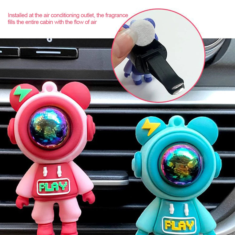 Cute Astronaut Figurines Ornaments Decoration Car Aromatherapy Air Freshener Air Vent Fragrance Interior Perfume Diffuser